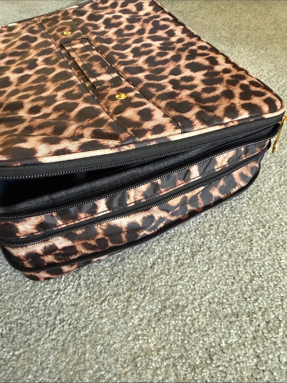 Joy Mangano Leopard Print Jewelry Organizer Storage Case